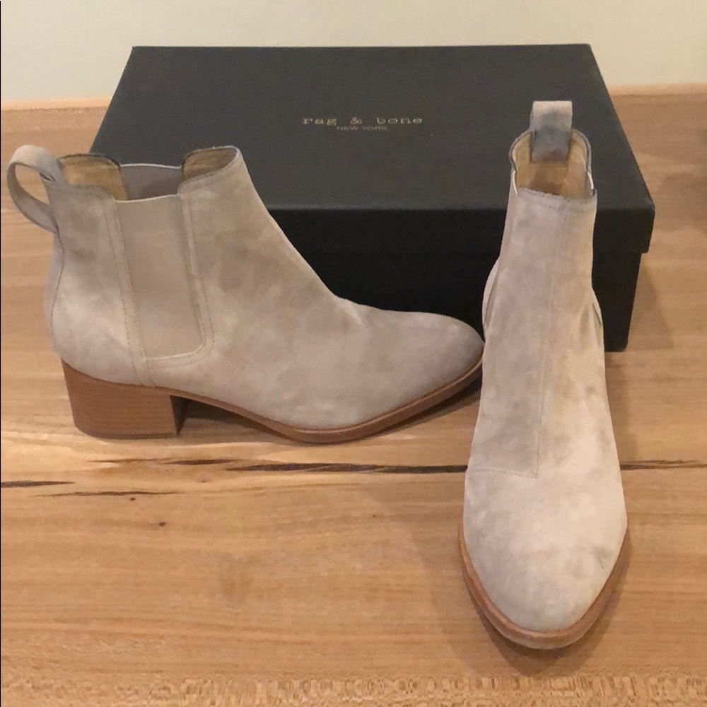 Rag & Bone Smoke Suede Walker Boots Sz 37/7